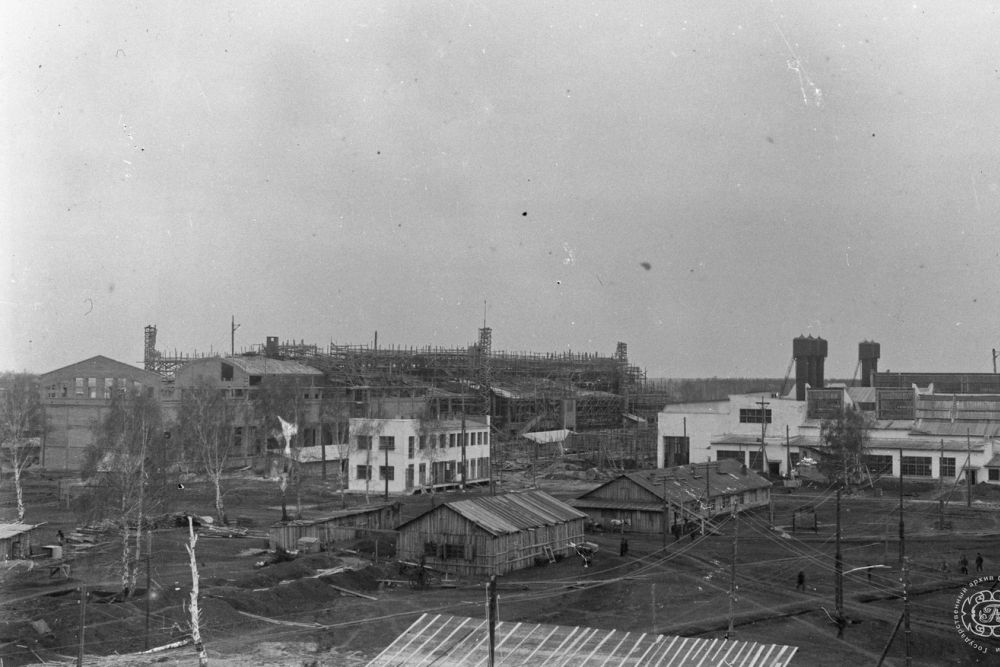1934. Строительство цехов Синарского трубного завода
