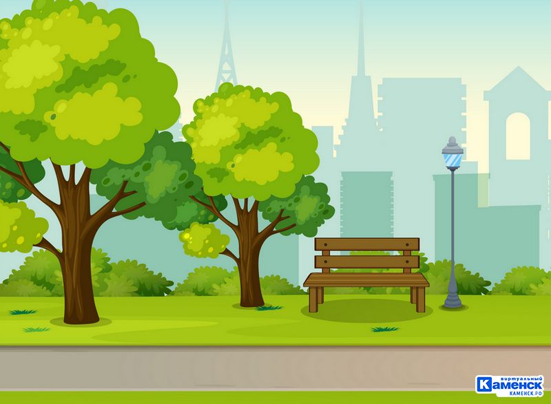 a park in urban city vector