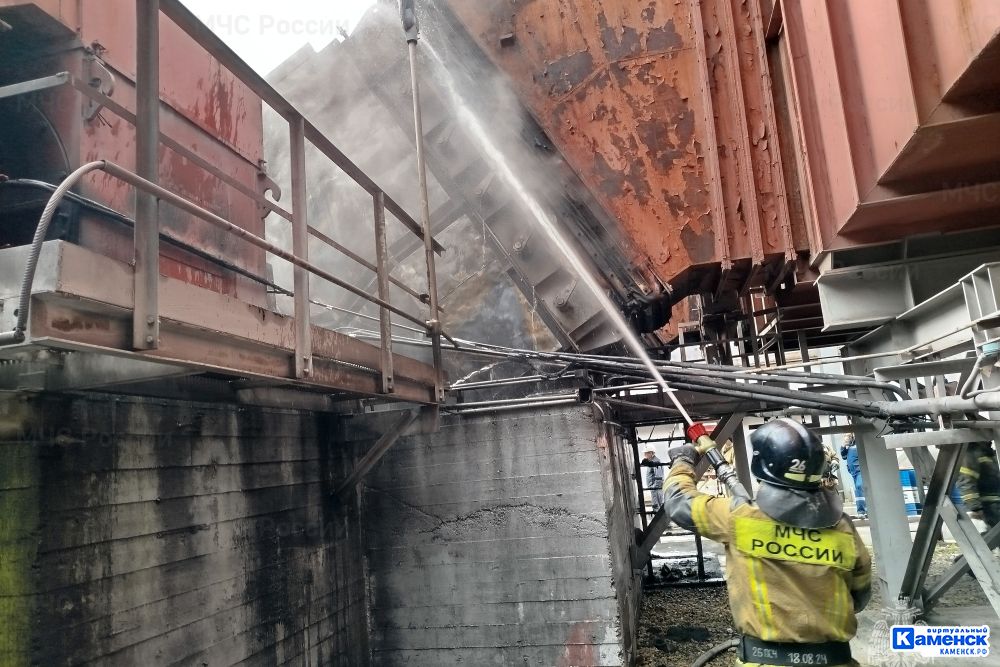 Пожар в помещении газоочистки по улице Заводская